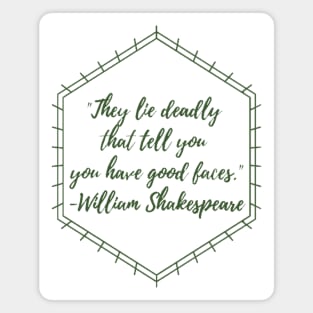 Shakespearean Insults: Good Faces Magnet